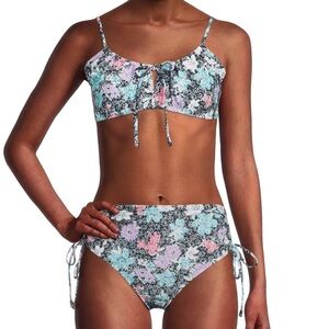 Womens Plus Size Keyhole Bikini Top and Bottom